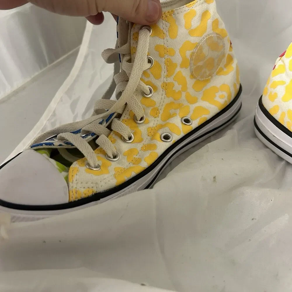 Converse Chuck Taylor All Star Hi Top Leopard Print Kids Youth US 4 EU 36 Canvas